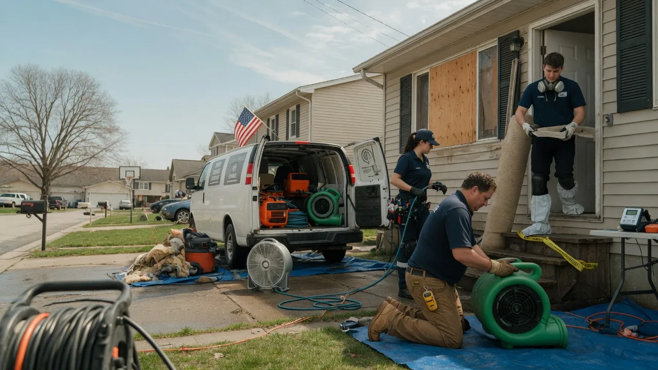 Water Damage Restoration in Pesotum, IL near me